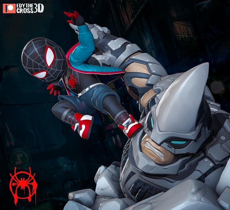 Spiderman Miles Morales Chibi STL FILE 3D PRINT