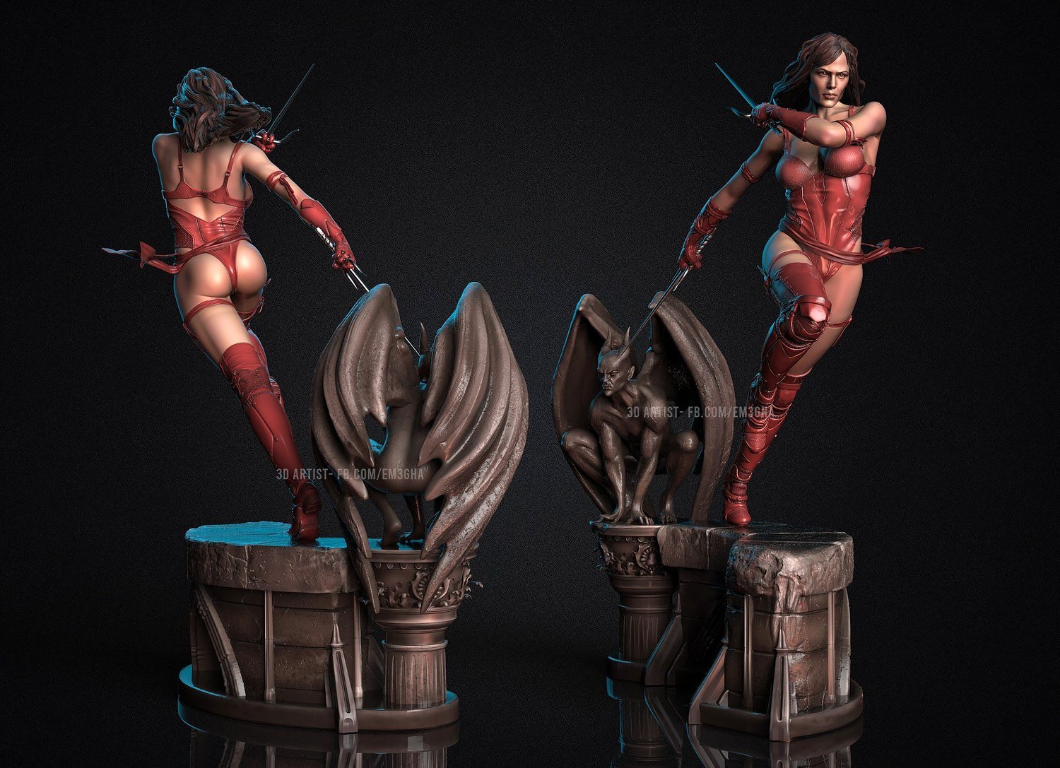 Elektra from Marvel STL FILE 3D PRINT