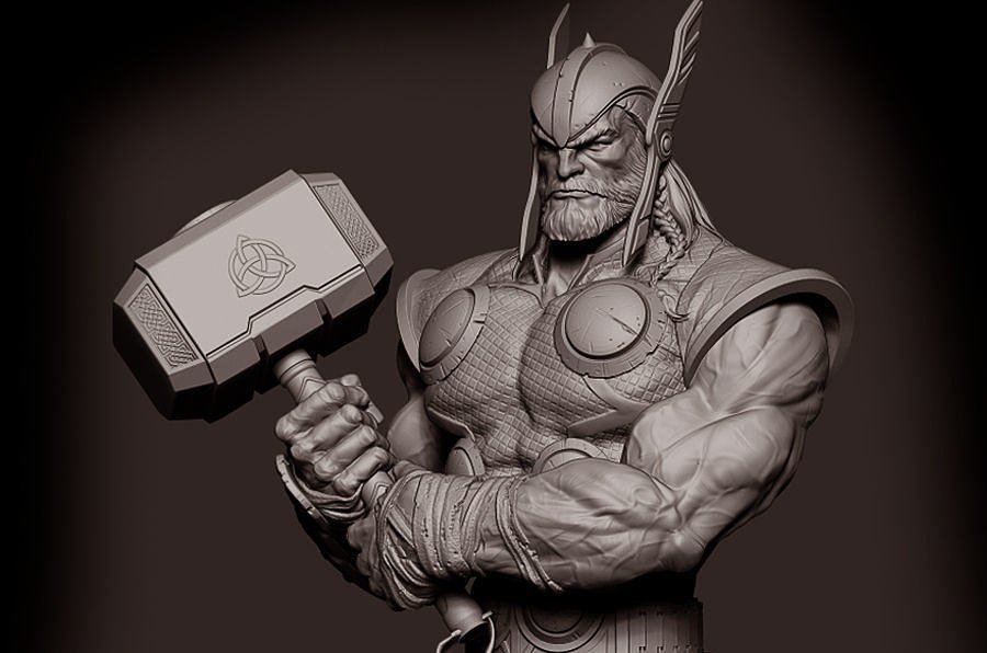 Thor Badass From Marvel STL FILE 3D PRINT