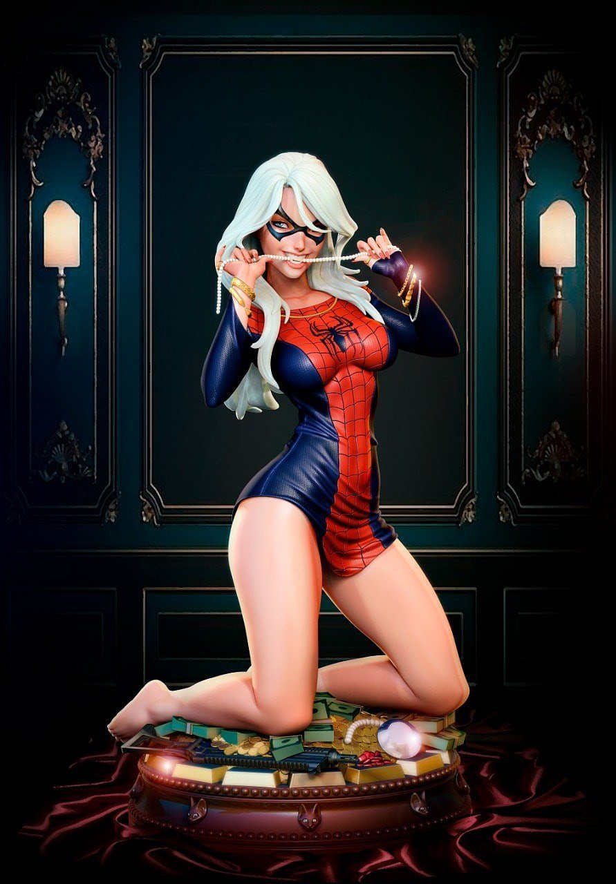 Black Cat Felicia Hardy Fanart STL FILE 3D PRINT