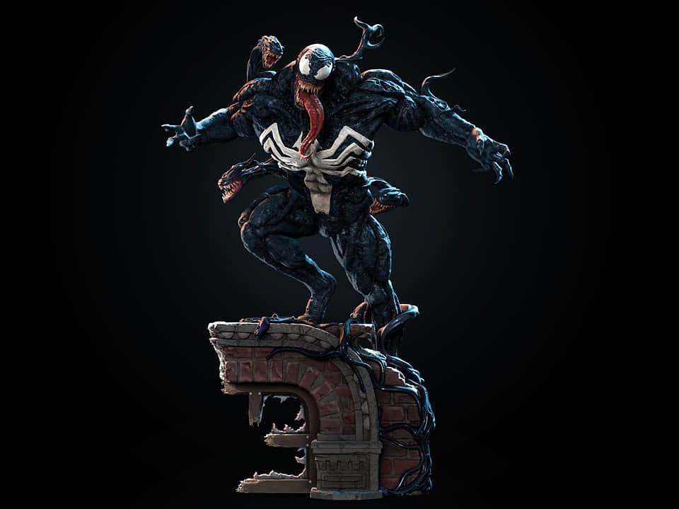 Venom Diorama from Marvel STL FILE 3D PRINT