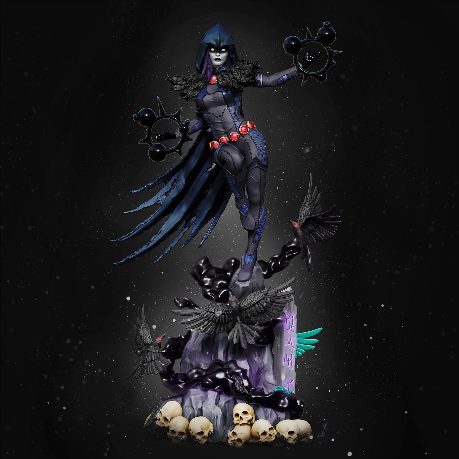Raven Fanart from DC STL FILE 3D PRINT