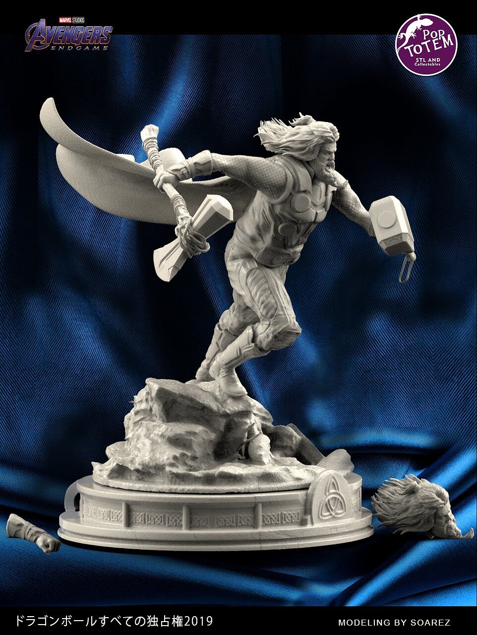 Chubby Thor End Game from Marvel STL FILE 3D PRINT