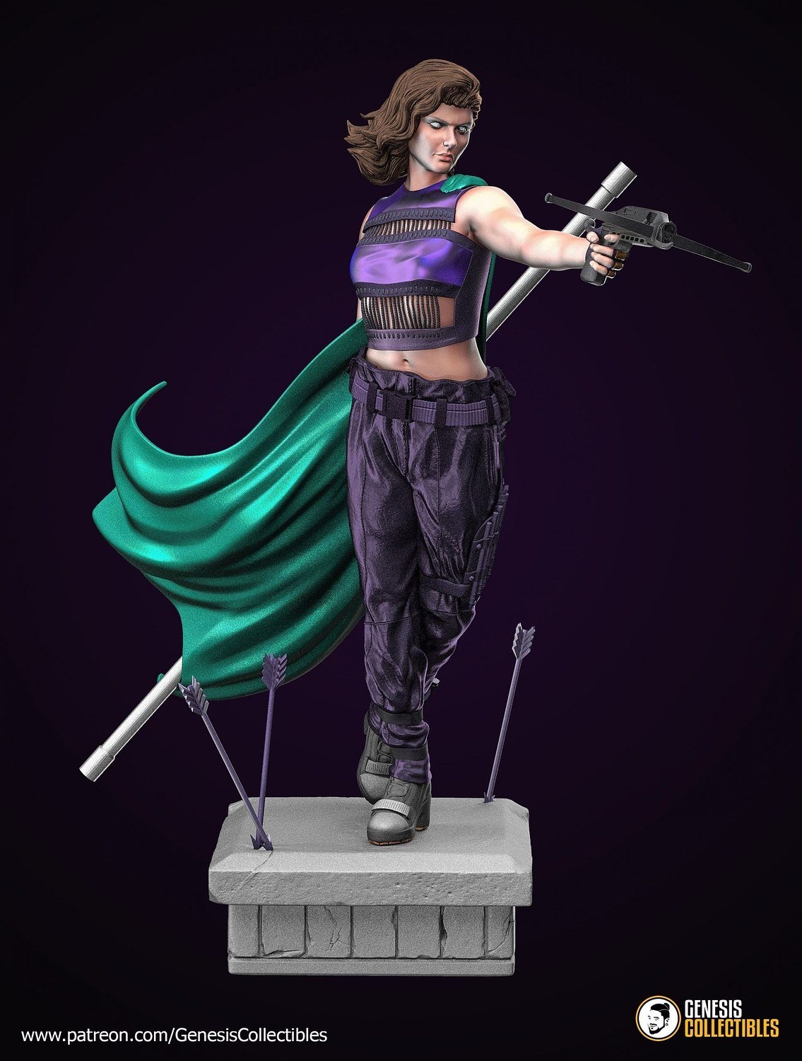 Huntress Birds of Prey From DC STL FILE 3D PRINT