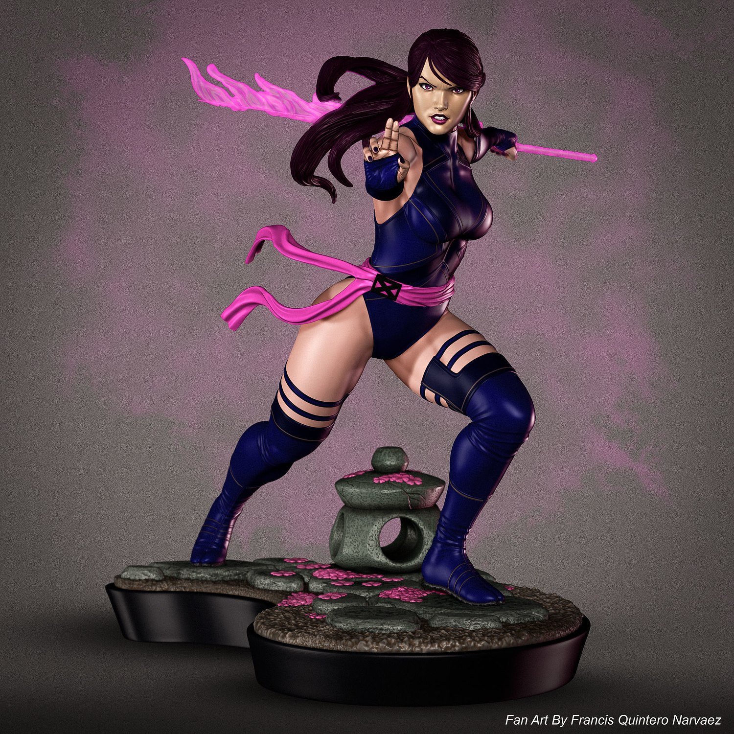 Psylocke Pose 2 from Marvel STL FILE 3D PRINT