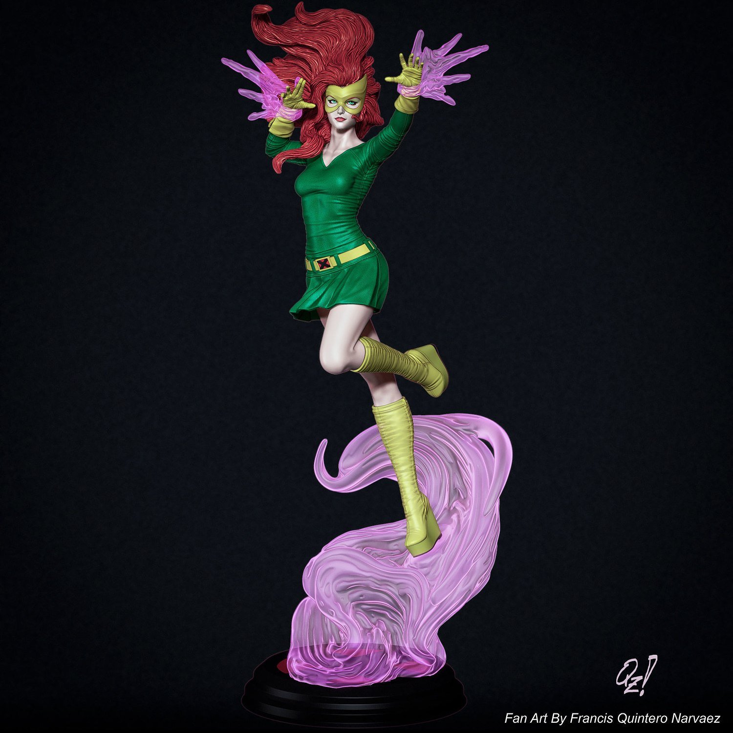 Jean Grey Power From Marvel STL FILE 3D PRINT