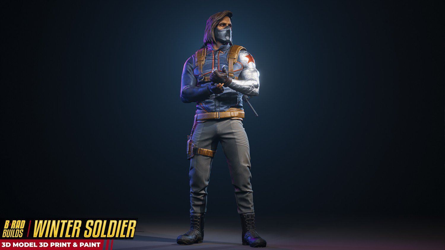 Winter Soldier From Marvel STL FILE 3D PRINT