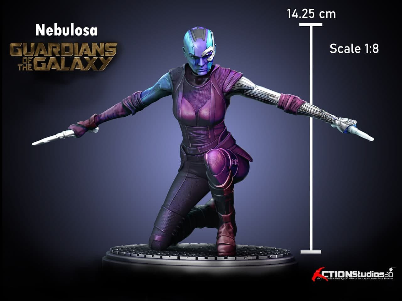 Nebula - Guardian of the galaxy STL FILE 3D PRINT