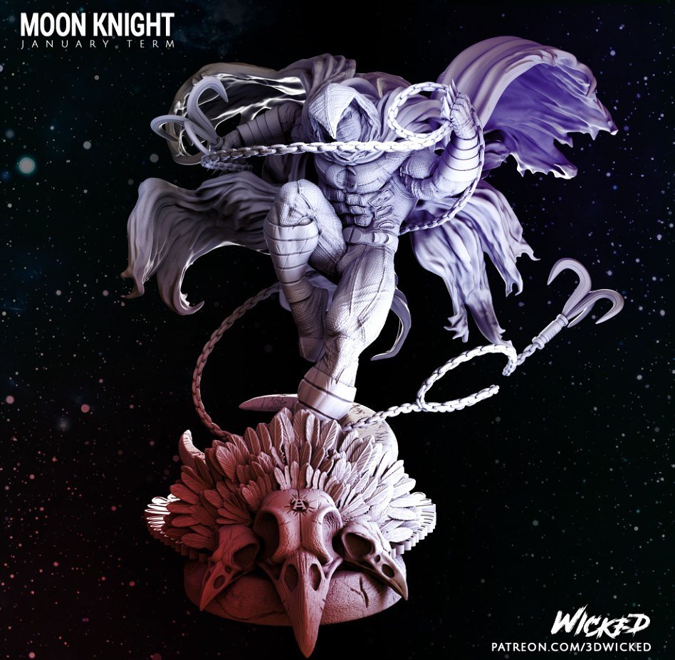 Moon Knight from Marvel STL FILE 3D PRINT