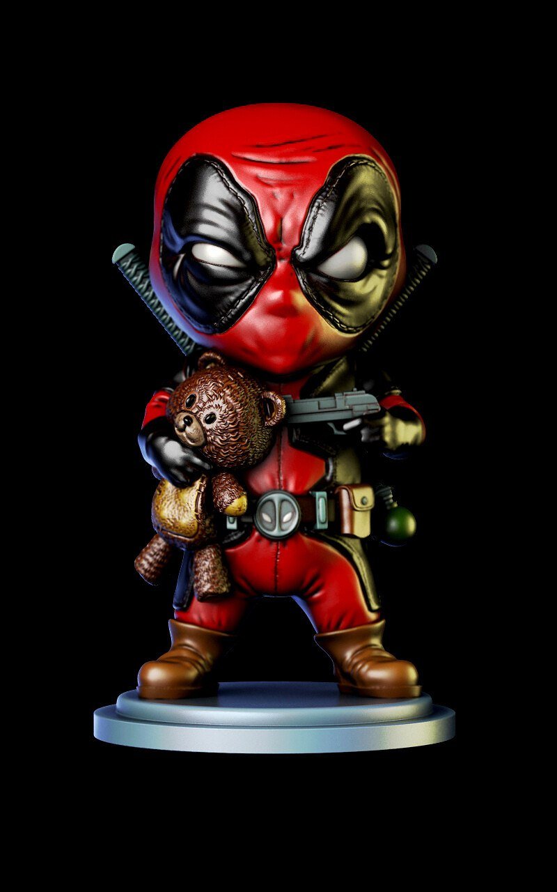 Deadpool Chibi Fanart STL FILE 3D PRINT