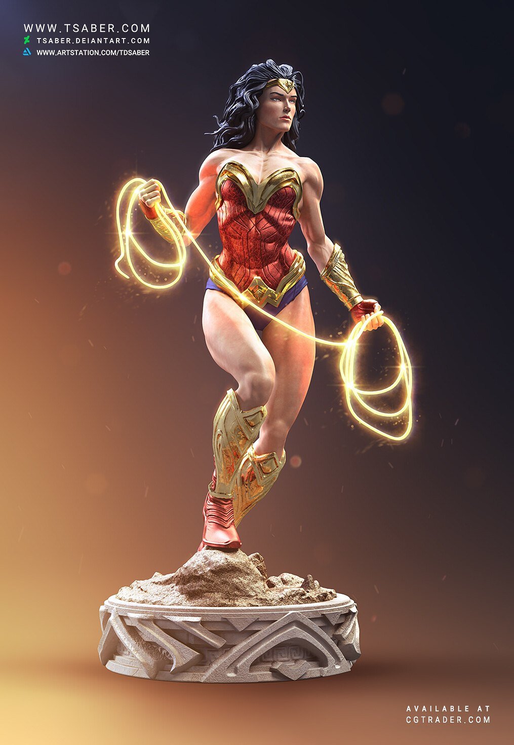 Muscle Wonder Woman STL FILE 3D PRINT