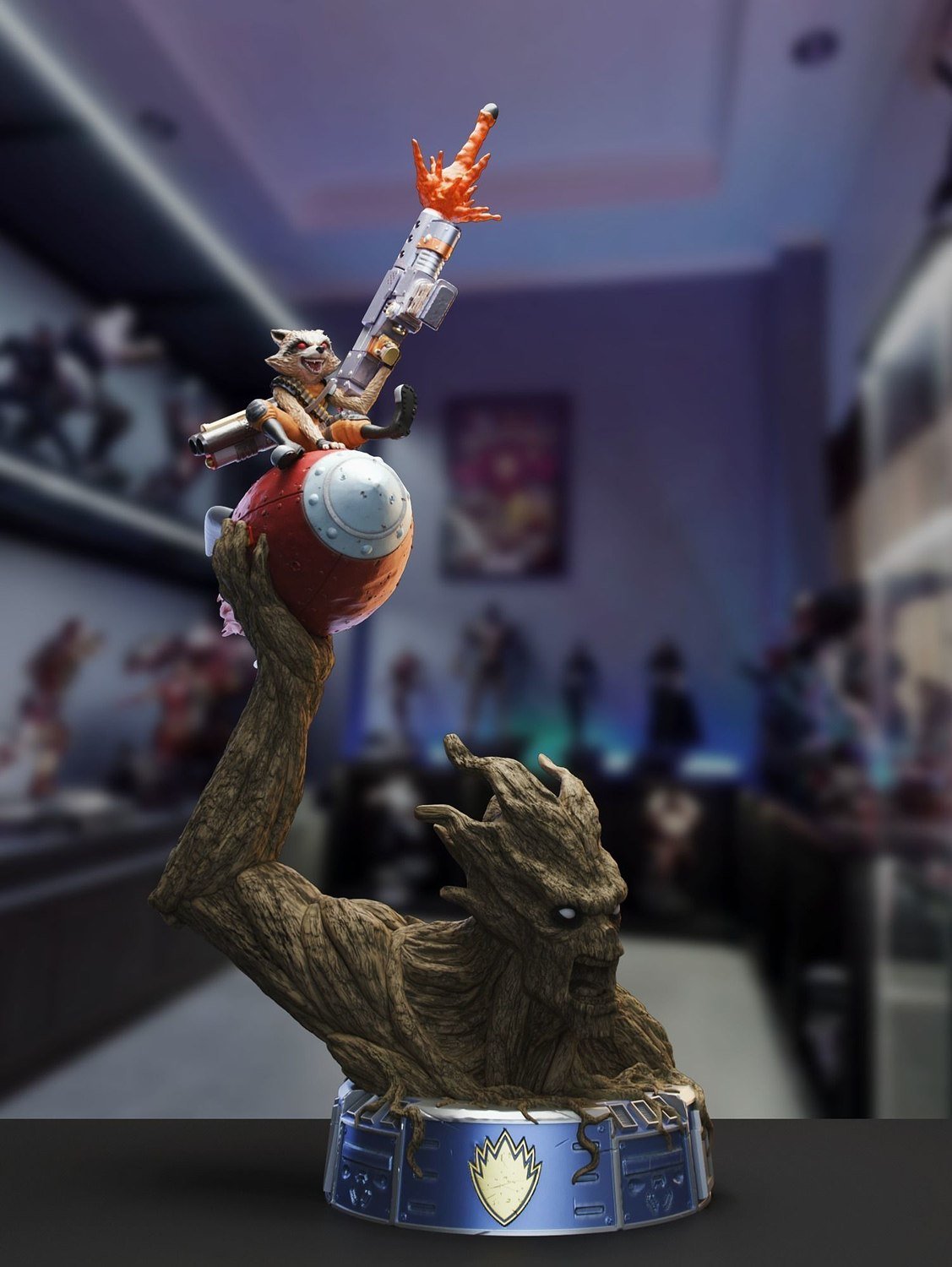 Rocket and Groot from Guardians of the Galaxy STL FILE 3D PRINT