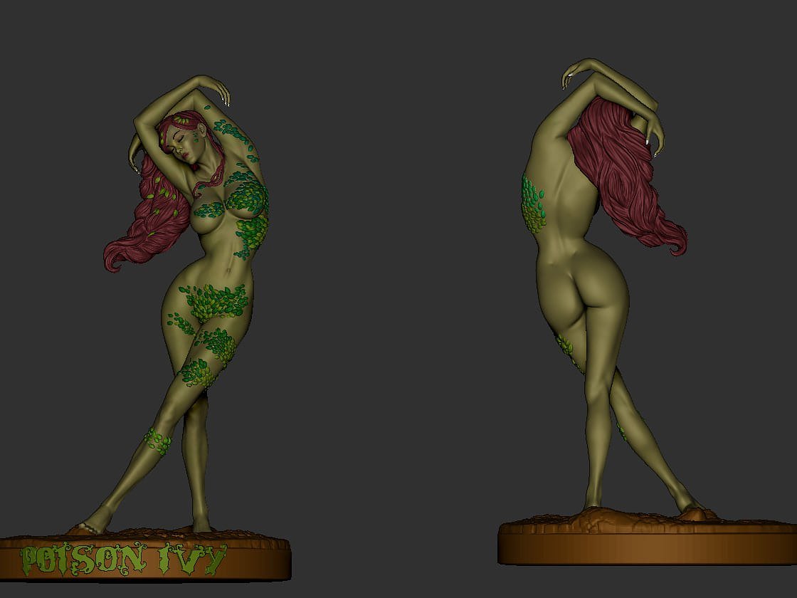 Poison Ivy V2 Fanart STL FILE 3D PRINT