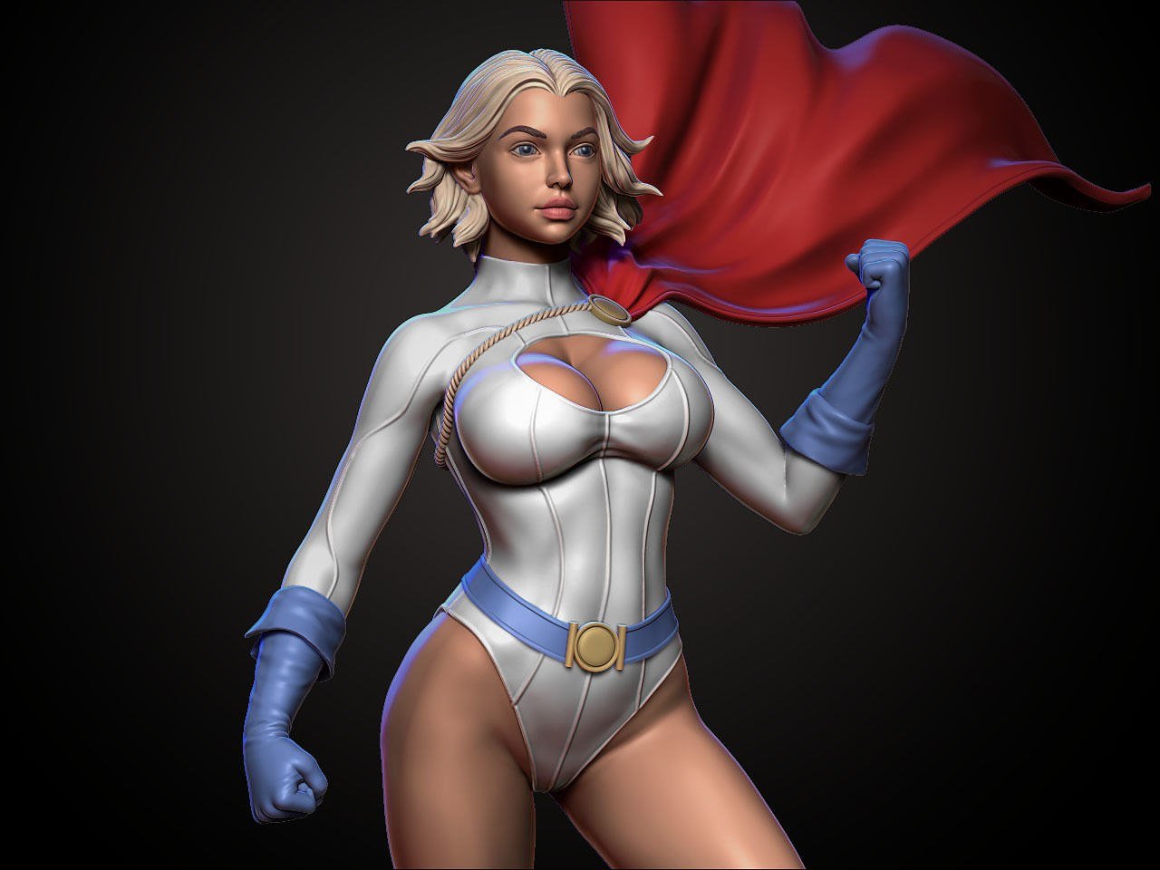 Power Girl from DC STL FILE 3D PRINT