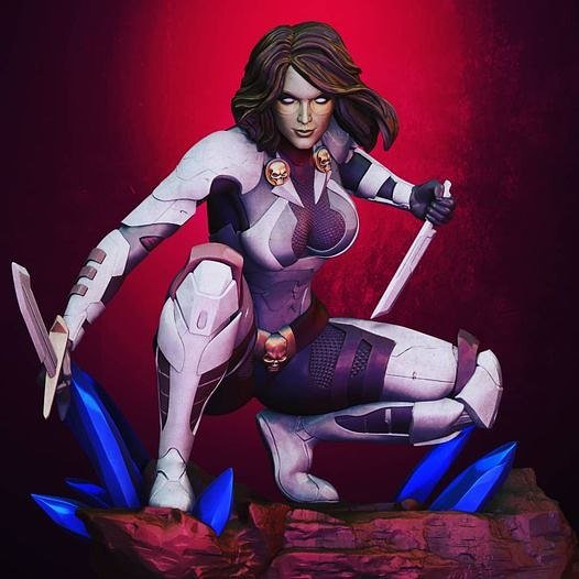 Gamora in action STL FILE 3D PRINT