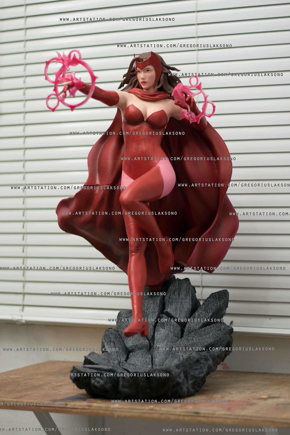 Scarlet Witch Classic Pose 2 from Marvel STL FILE 3D PRINT