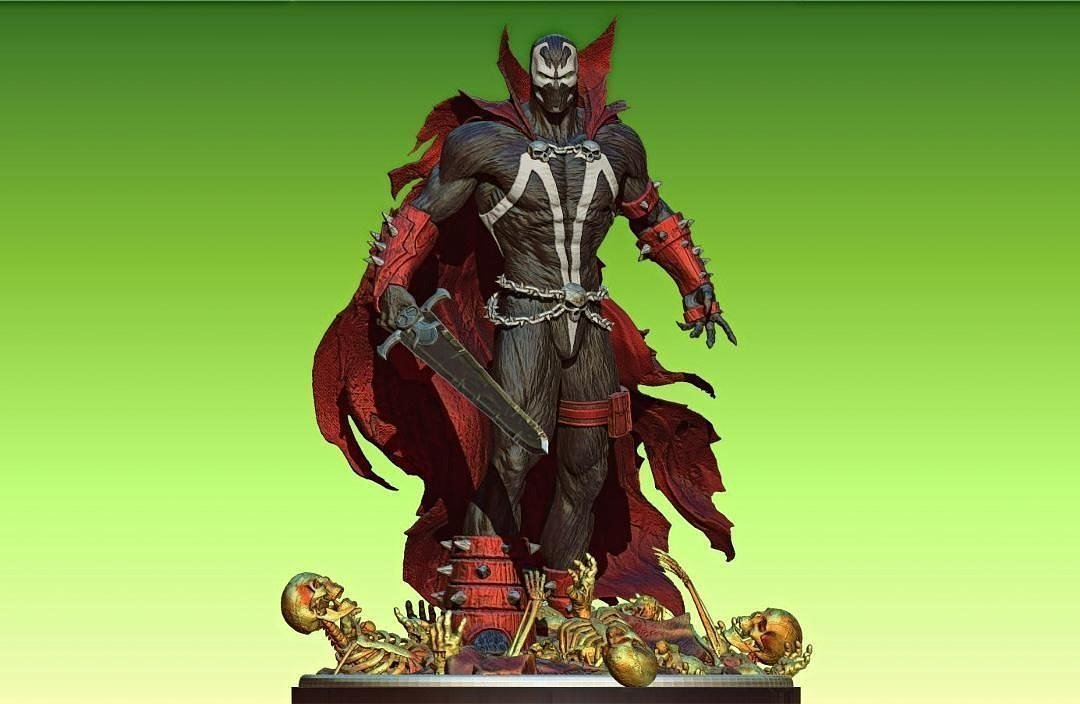 Spawn MK11 Fan Art Statue STL FILE 3D PRINT