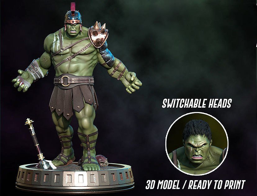 Hulk Gladiator Version From Marvel STL FILE 3D PRINT
