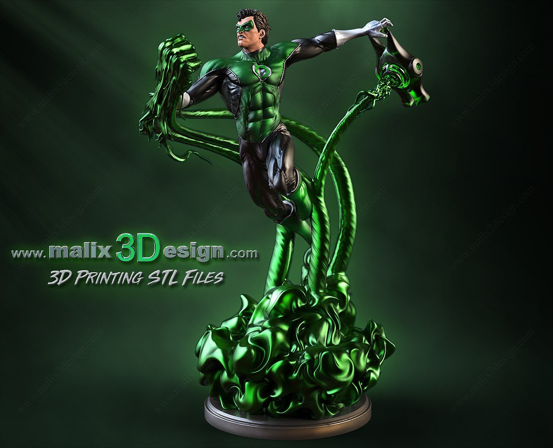Green Lantern V2 From DC STL FILE 3D PRINT