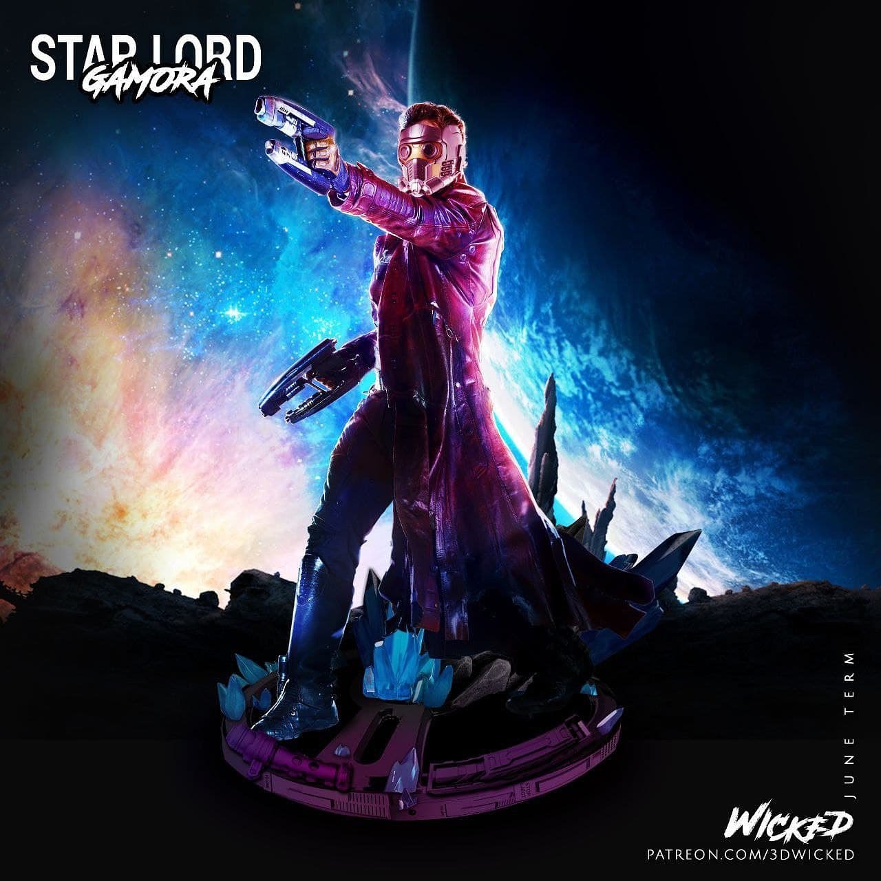 Star Lord V2 from Guardian Of The Galaxy STL FILE 3D PRINT