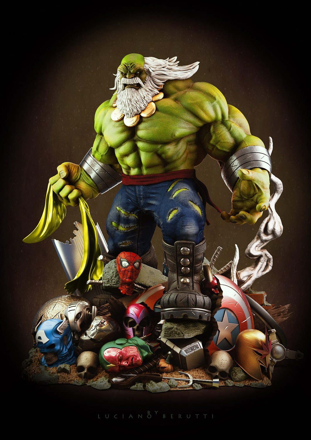 Maestro Hulk From Marvel STL FILE 3D PRINT