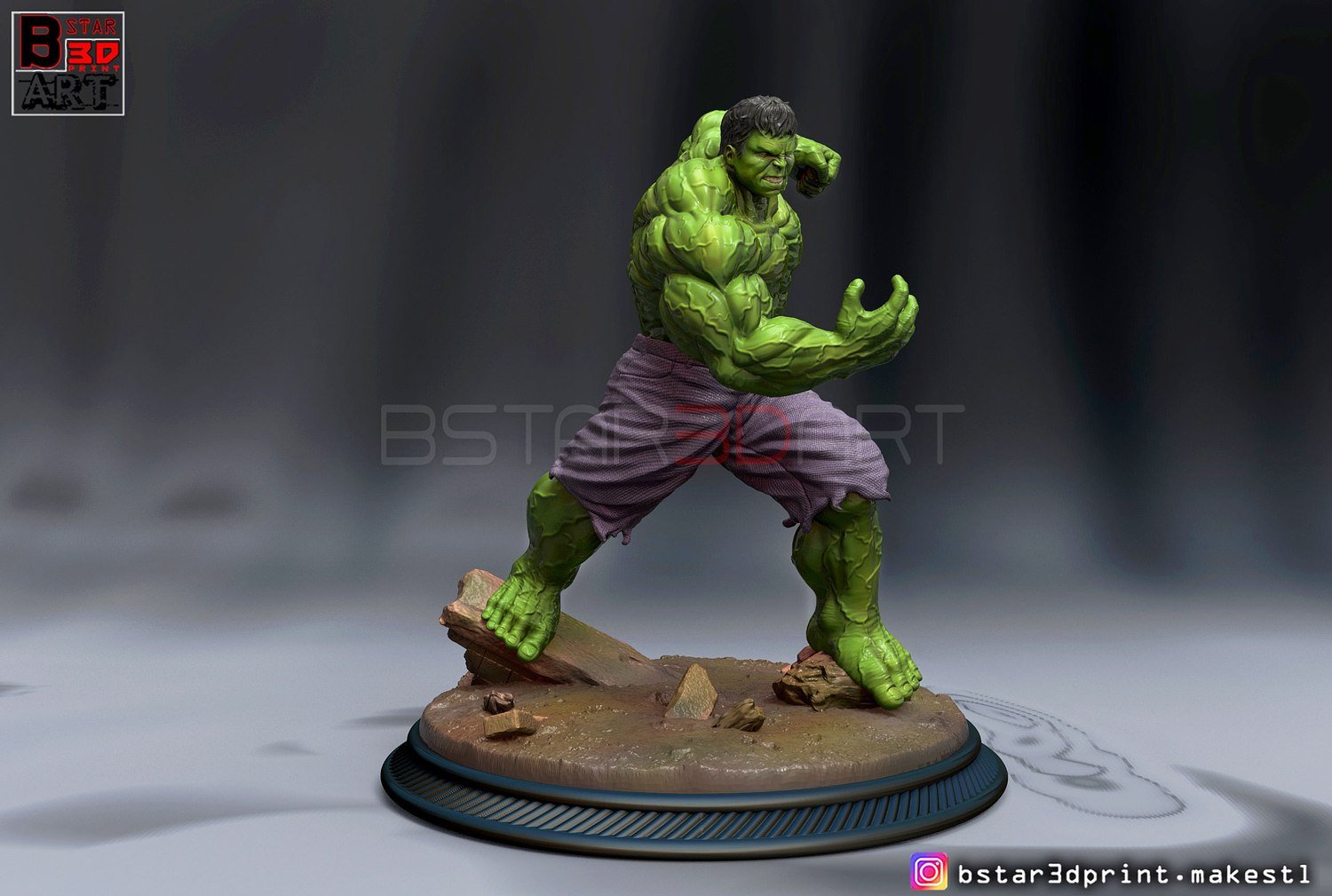 Hulk V3 From Marvel STL FILE 3D PRINT