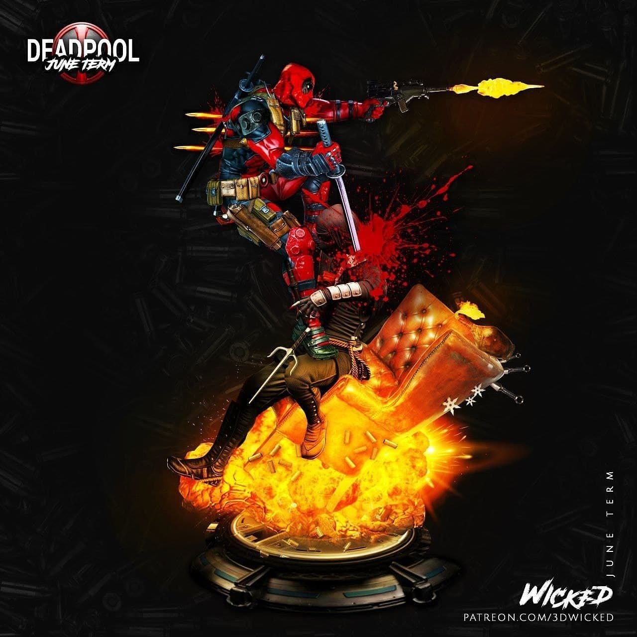Deadpool From Marvel STL FILE 3D PRINT