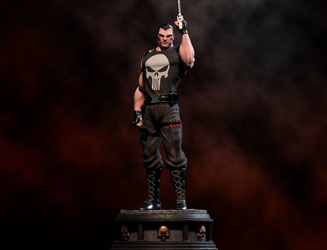 The Punisher Fanart V3 From Marvel STL FILE 3D PRINT