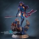 Psylocke Pose 4 from Marvel STL FILE 3D PRINT