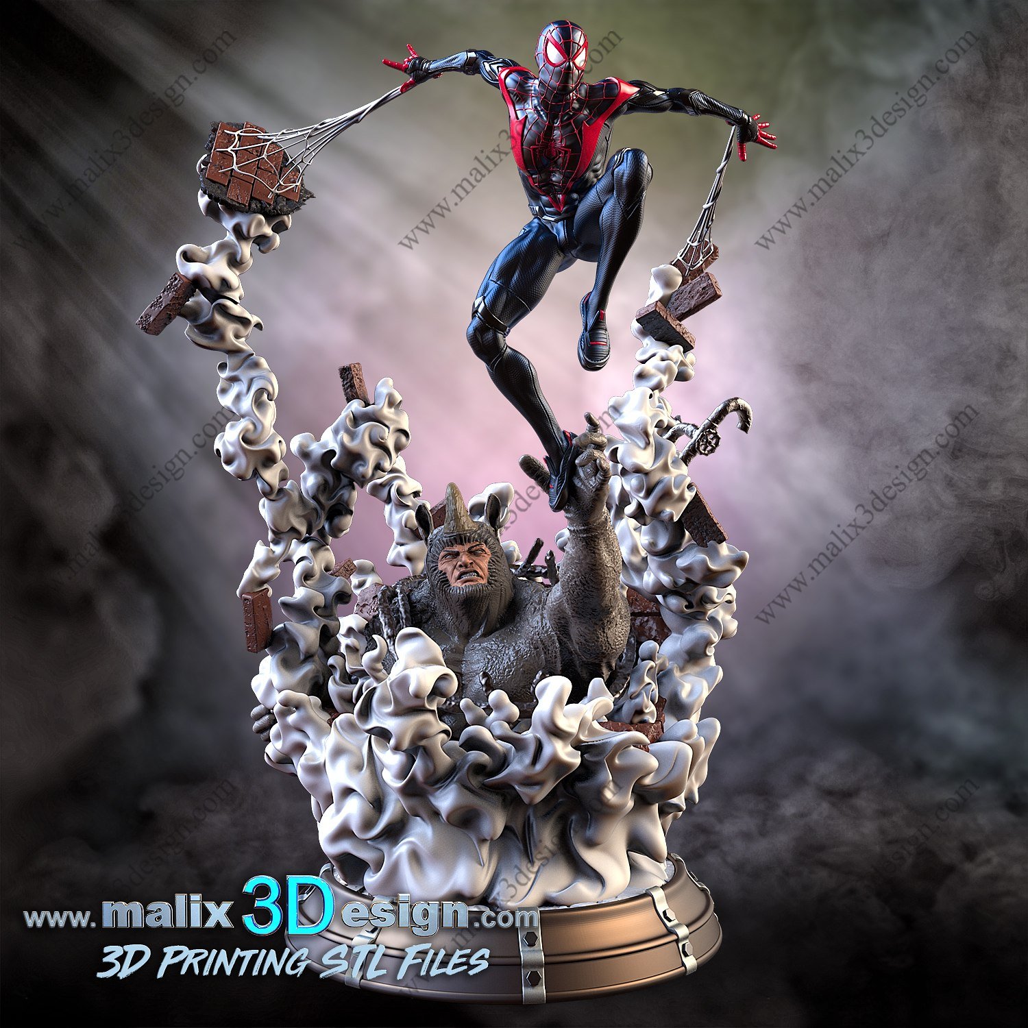 Miles Morales Spiderman V3 From Marvel STL FILE 3D PRINT
