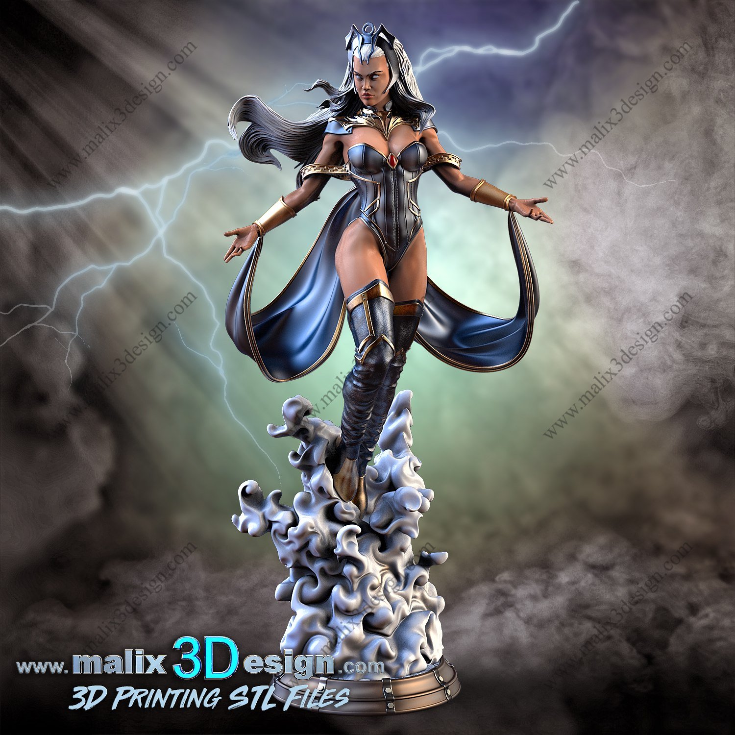 Storm V2 from X-Men STL FILE 3D PRINT