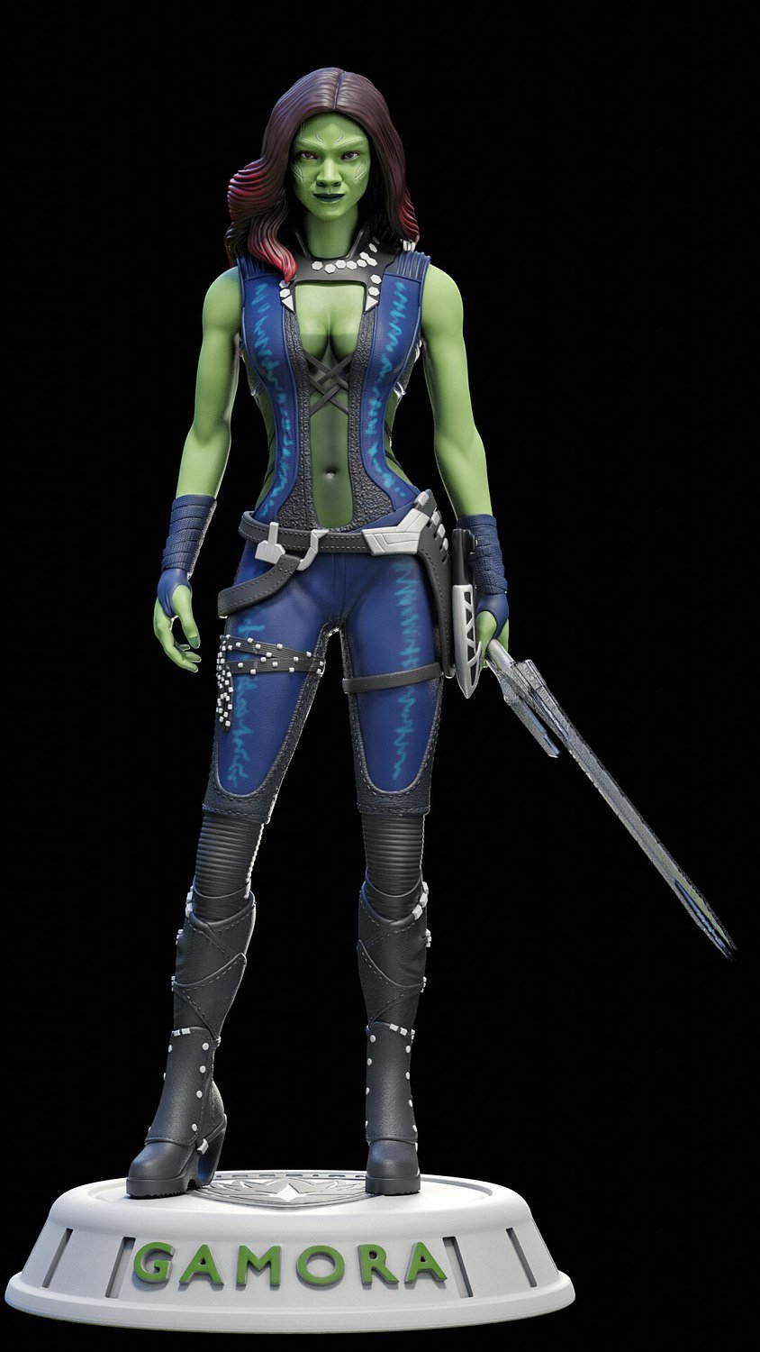Gamora V4 from Guardian Of The Galaxy STL FILE 3D PRINT