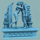 Black Cat kisses Catwoman Diorama STL FILE 3D PRINT
