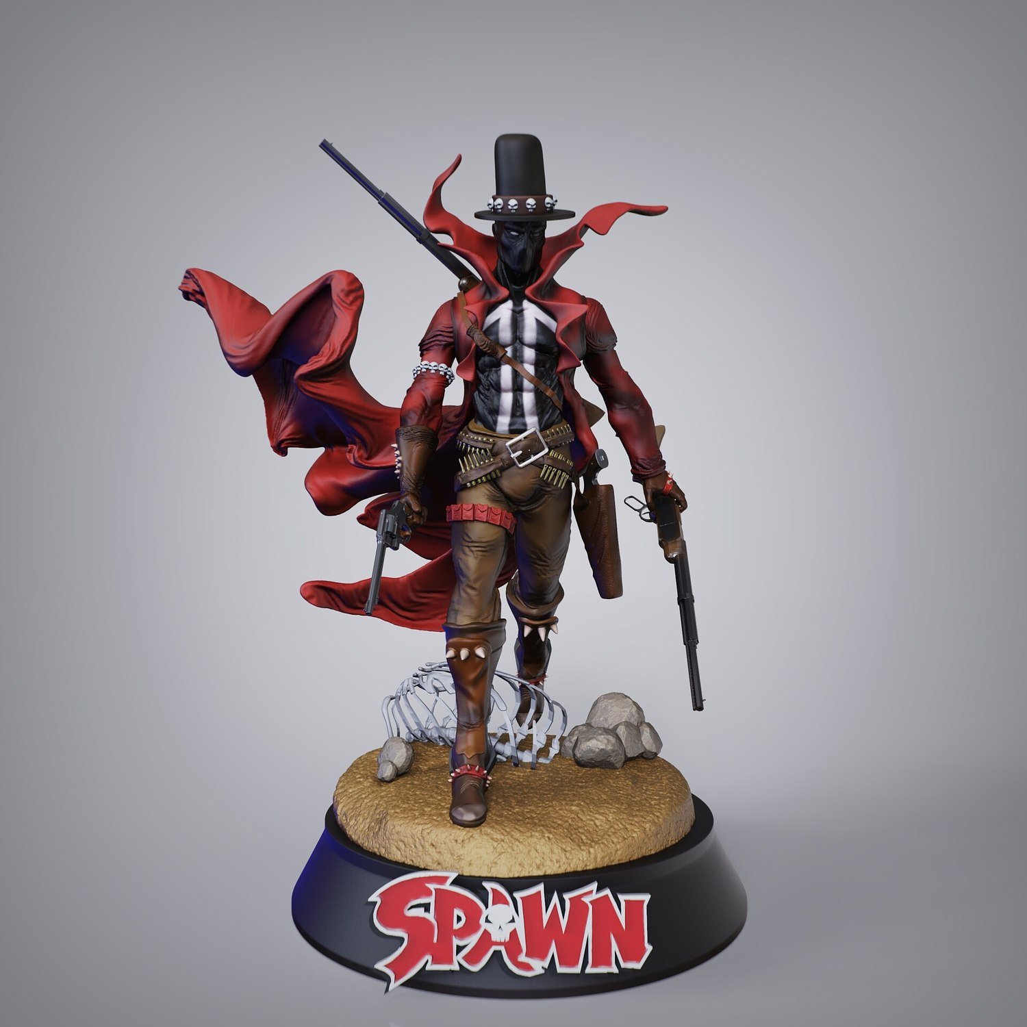 Spawn Western Fanart STL FILE 3D PRINT
