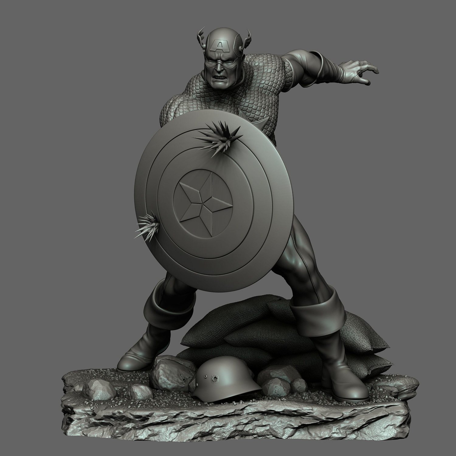 Captain American Classic from Marvel STL FILE 3D PRINT