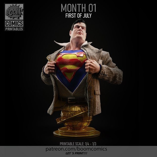 Superman Bust From DC STL FILE 3D PRINT