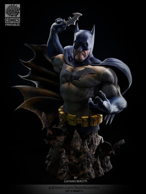 Batman Bust From DC STL FILE 3D PRINT