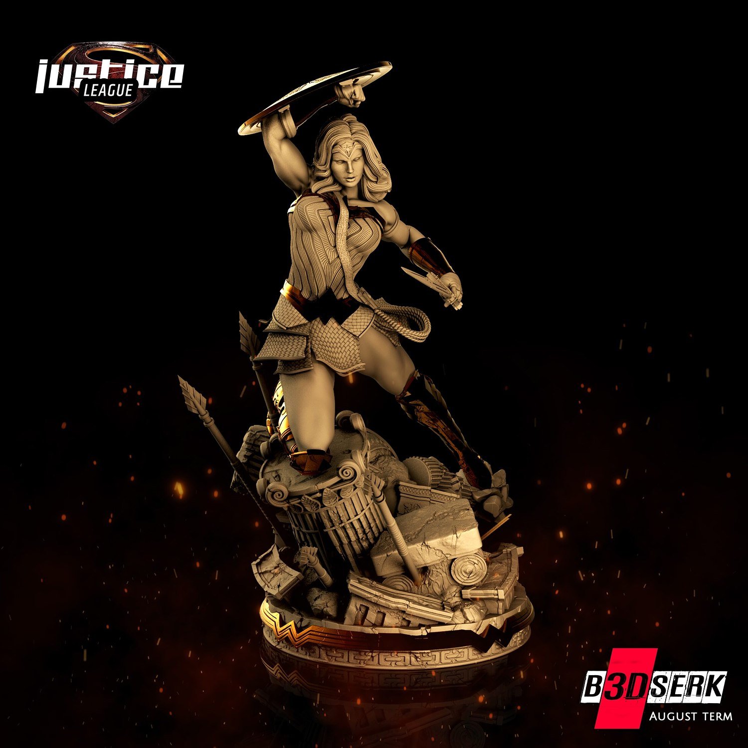 Wonder Woman Pose 5 From DC STL FILE 3D PRINT