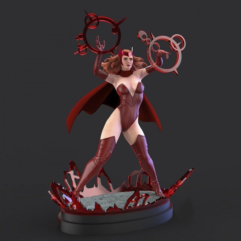 Scarlet Witch Classic Pose 3 from Marvel STL FILE 3D PRINT