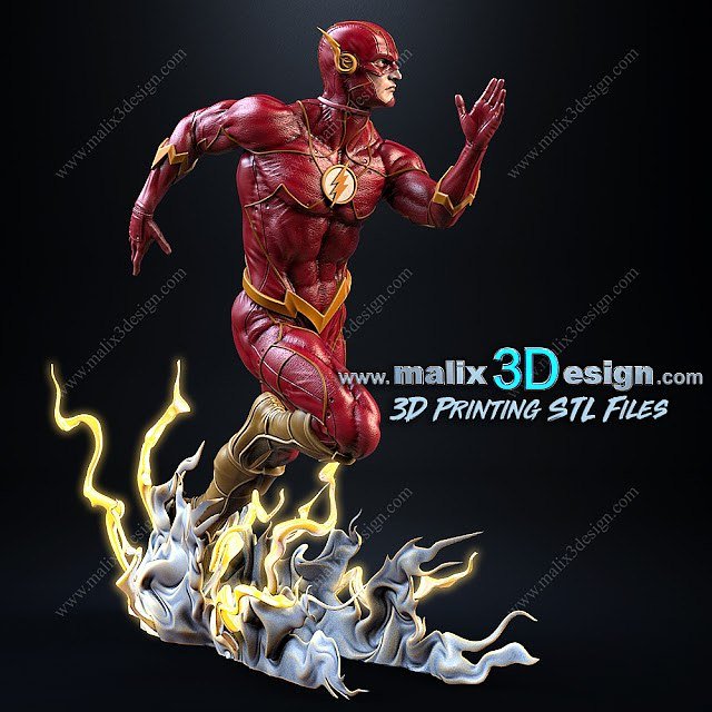 The Flash V2 From DC STL FILE 3D PRINT