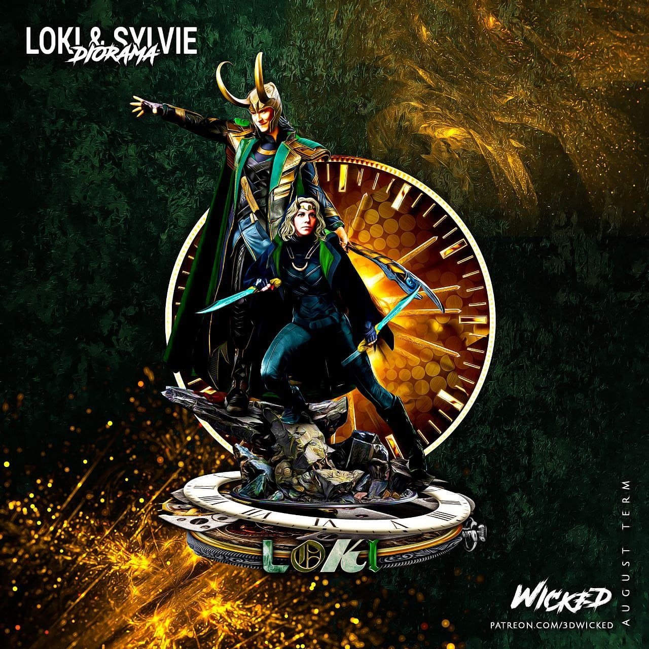 Loki and Sylvie From Marvel STL FILE 3D PRINT