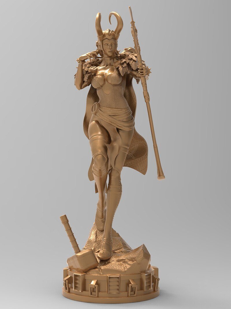 Lady Loki Fanart From Marvel STL FILE 3D PRINT