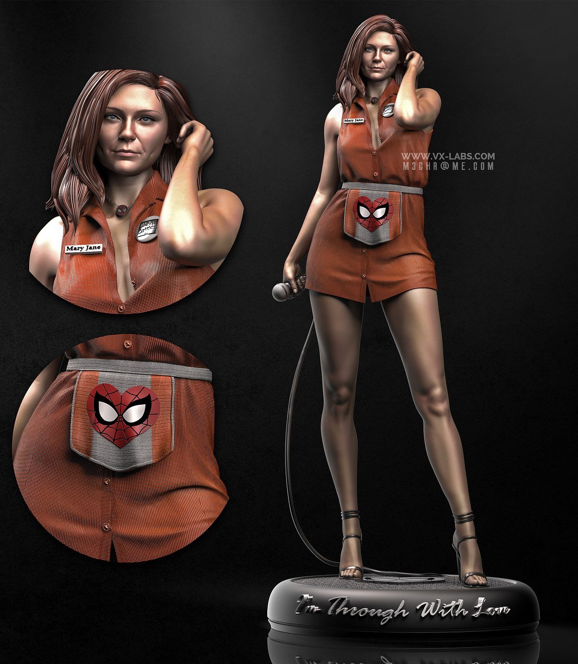 Mary Jane Watson V3 from Spiderman STL FILE 3D PRINT