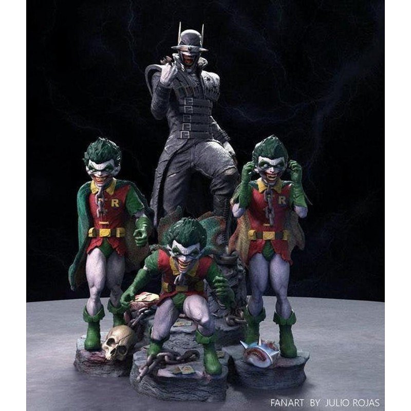Batman who Laughs and Three Robin from DC STL FILE 3D PRINT