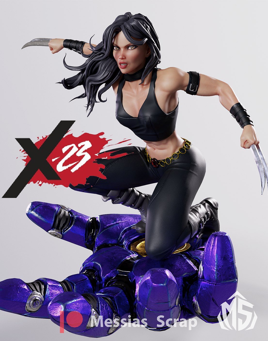 X23 Action Pose from Marvel STL FILE 3D PRINT