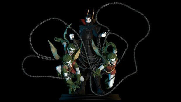 Batman Who Laughed and Robin Diorama STL FILE 3D PRINT