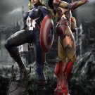 Captain Woman and Iron Woman Diorama STL FILE 3D PRINT