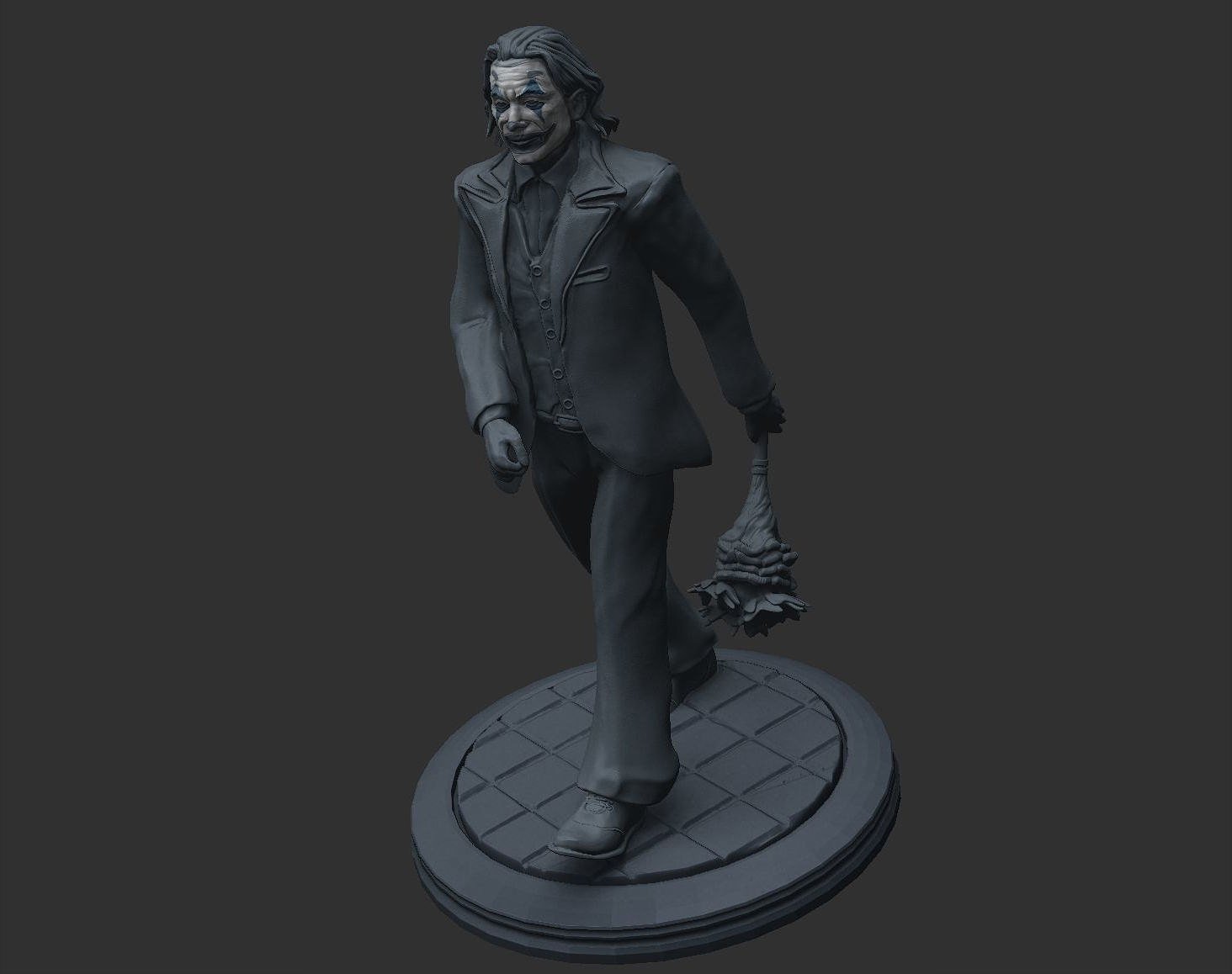 Joker with rose from DC STL FILE 3D PRINT