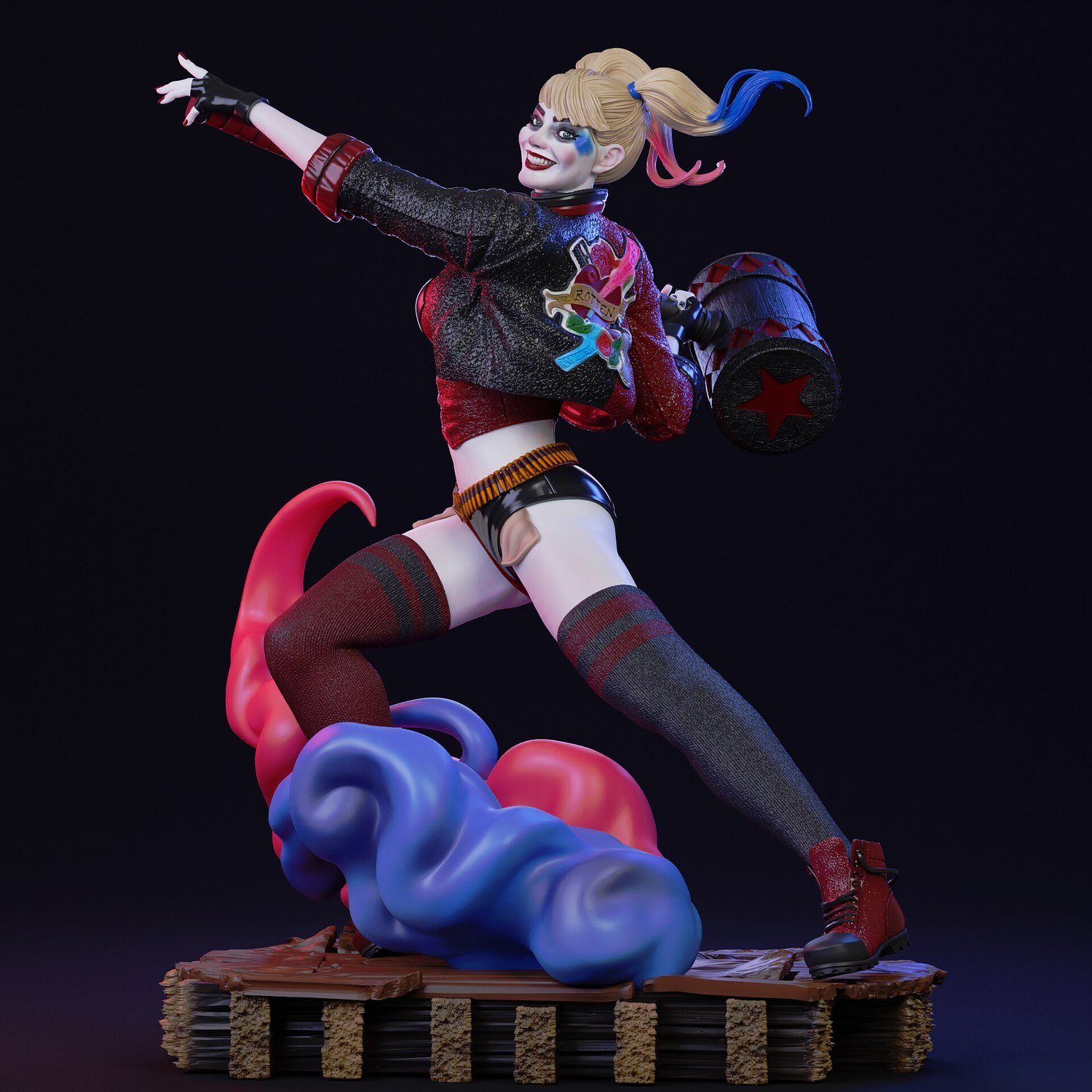 Harley Quinn Bombshell from DC STL FILE 3D PRINT