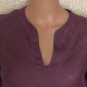 BANANA REPUBLIC 100% Linen Purple Blouse Long Sleeve V neck Shirt Top Size S